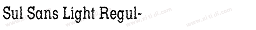 Sul Sans Light Regul字体转换
